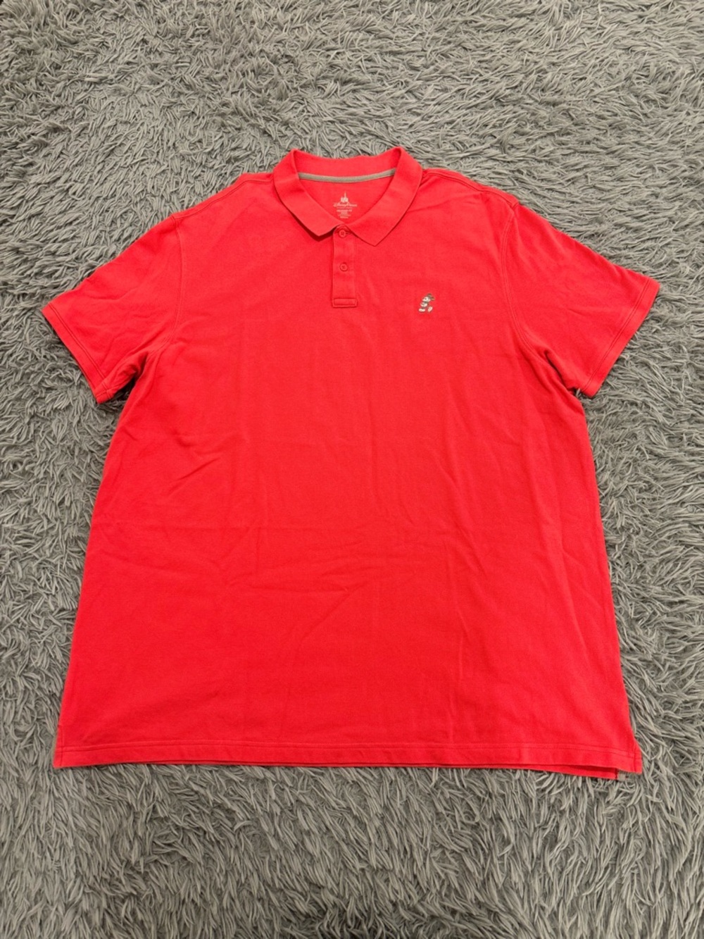 Disney Parks Men’s Relaxed Fit Pink Polo Shirt 3XL Mickey Mouse Golf Preppy
